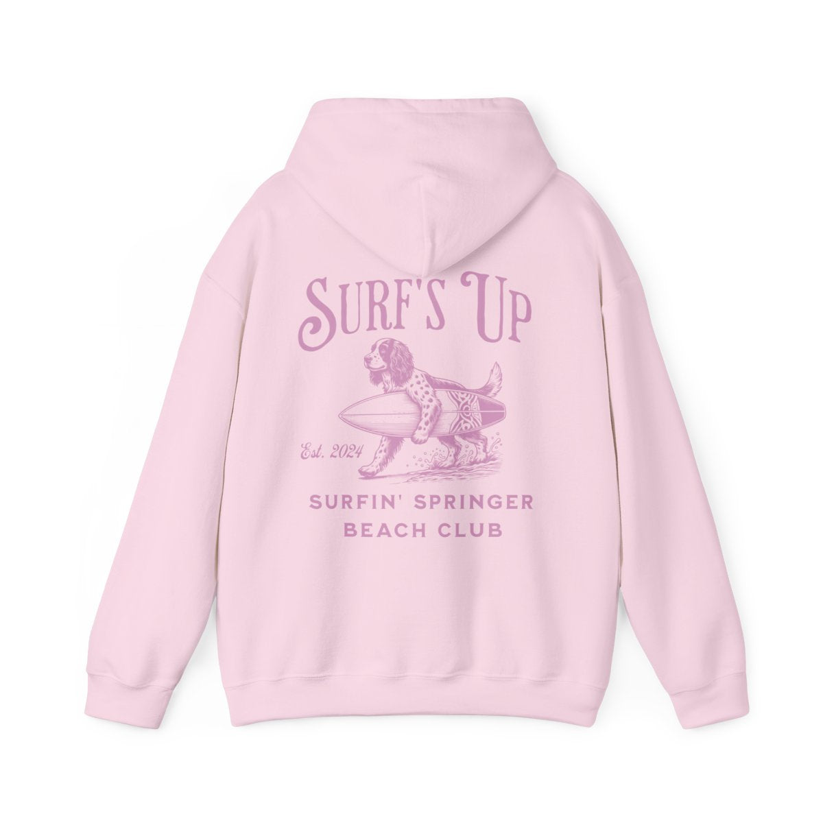 Surf's Up Surfin' Springer Beach Club Unisex Hoodie